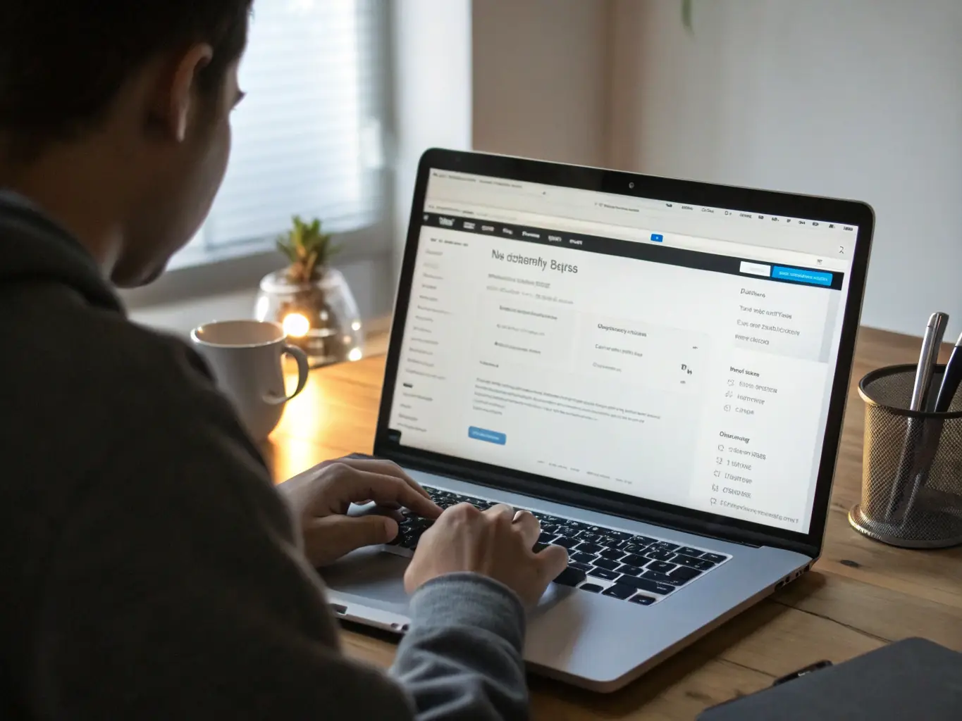 An image showing a website owner confidently managing their WordPress site through an intuitive dashboard, highlighting the ease of use and full ownership of their digital presence.
