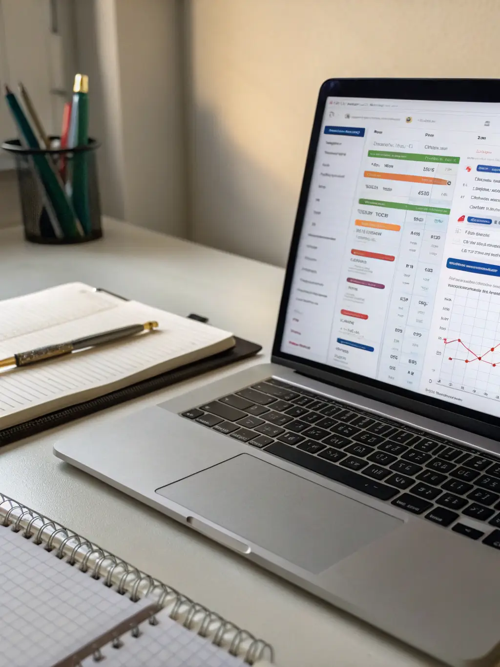 A computer screen displaying a project management tool with clearly defined milestones and deadlines.