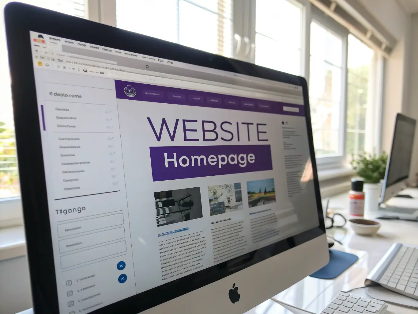 A clean, modern website design showcasing Samson Digital's commitment to clarity and simplicity, with a focus on user experience and professional presentation.