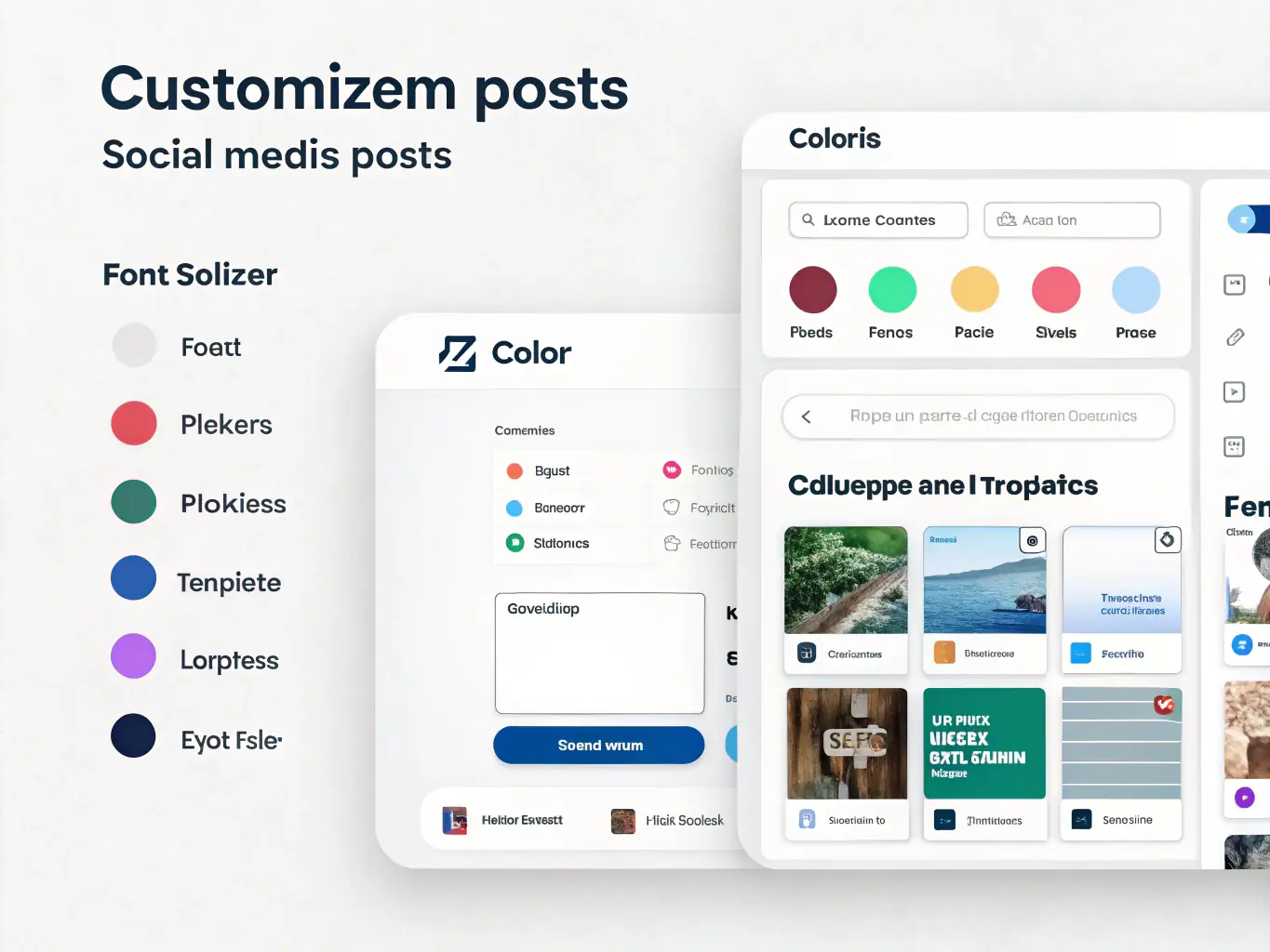 A collection of diverse social media post templates in Canva, showcasing the ease of customization and the variety of design options available to users.