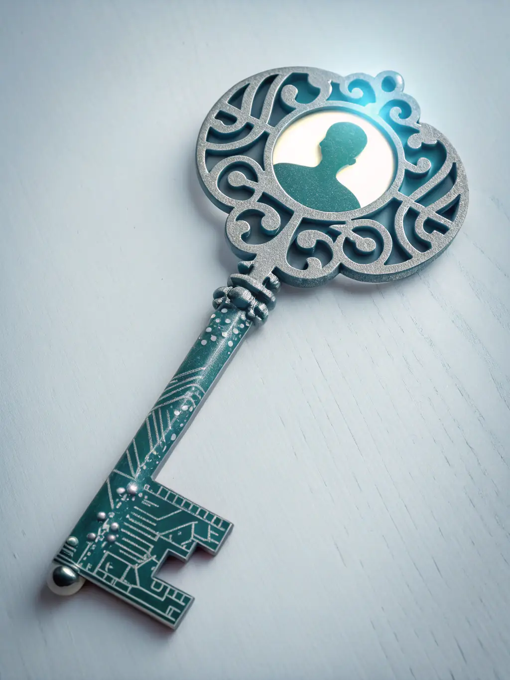An icon representing data privacy, such as a lock and key combined with digital elements, symbolizing the secure handling of personal information.